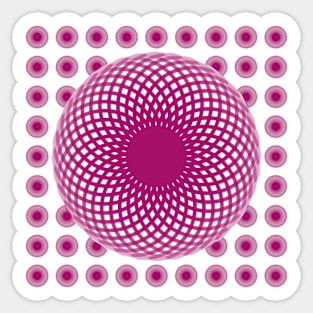 Pink Sphere Pattern Sticker